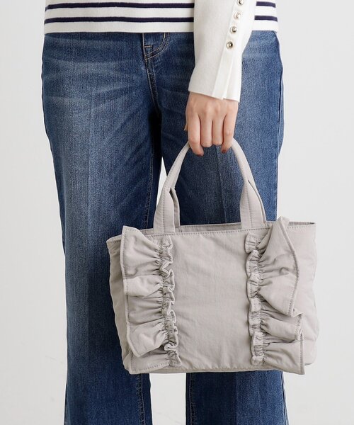 kona様オーダー 縦型フリルキルトトートバッグ コーアンドエイト 黒