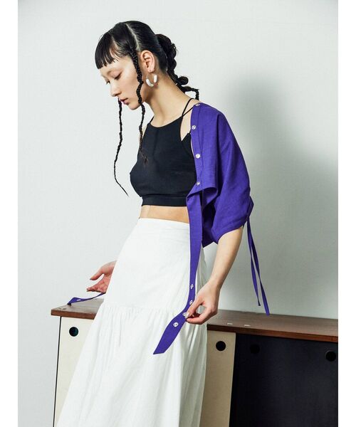 UN3D.（アンスリード）の「クロスベルトショートシャツ（シャツ