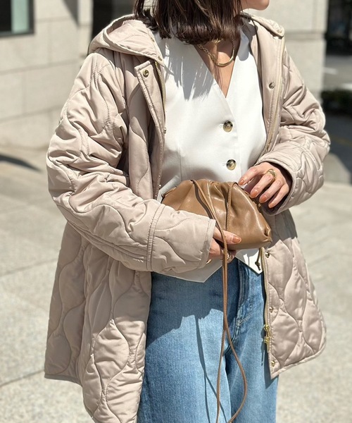 セール】【大人アウター◎】ミリタリーキルティングドロストハーフ