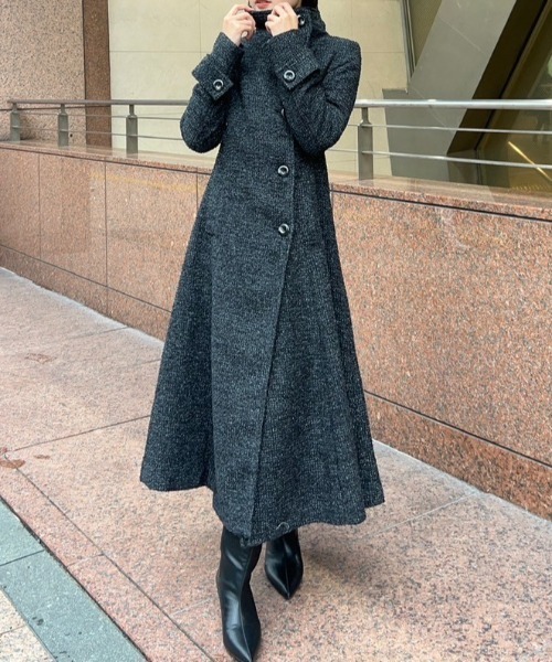 rienda（リエンダ）の「オーバーネックシンデレララインコート 冬服