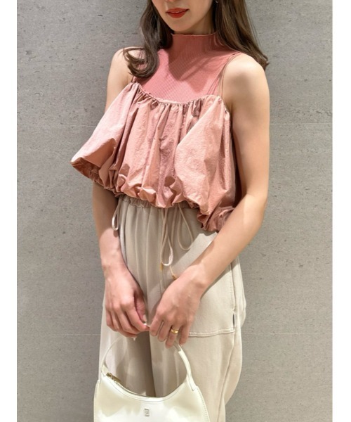 SNIDEL（スナイデル）の「バルーンキャミ×ノースリニットプルオーバー