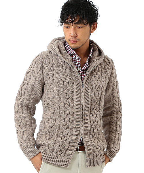 DRUMOHR（ドルモア）の「DRUMOHR / ケーブル ジップフード（ニット