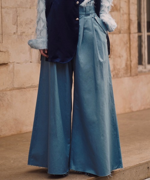 seyto（セイト）の「Cut off buggy flare hakama pants / カットオフ