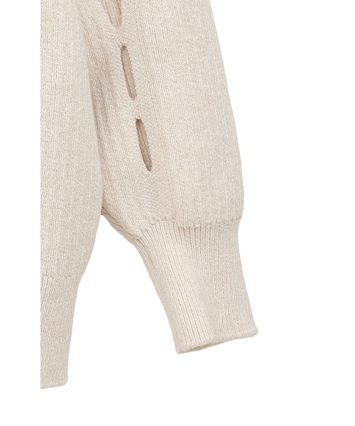 CLANE（クラネ）の「W FACE COLOR MIX HOLE SLEEVE C/D（カーディガン