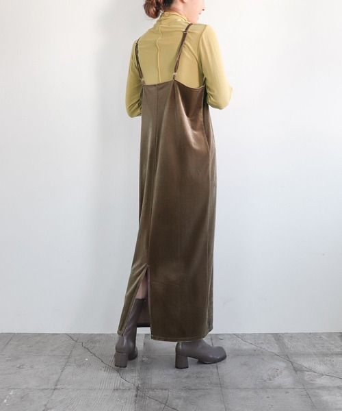 LEPSIM（レプシィム）の「【FOR I SERIES】ベロアキャミワンピース