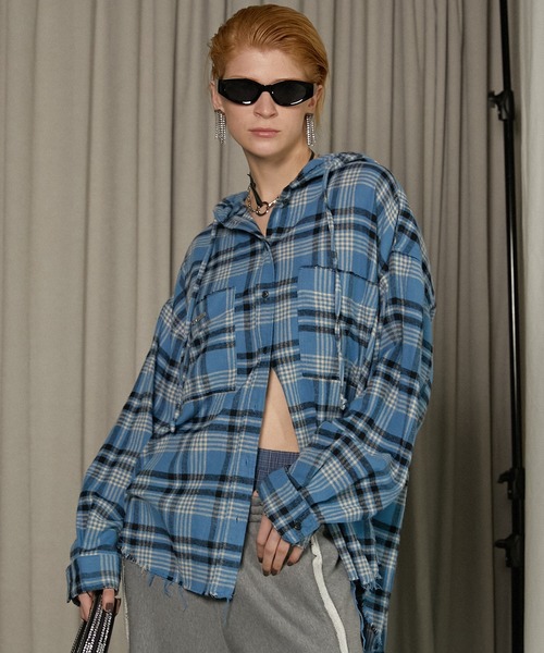 PRANK PROJECT（プランクプロジェクト）の「フーデッドチェックシャツ