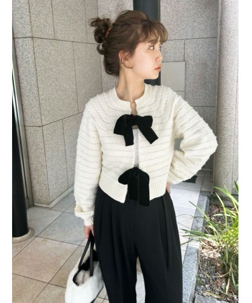 LILY BROWN（リリーブラウン）の「【WEB限定カラー】ベロアリボン