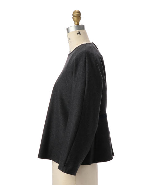 Drawer（ドゥロワー）の「Drawer ウールギャザーブラウス（Tシャツ