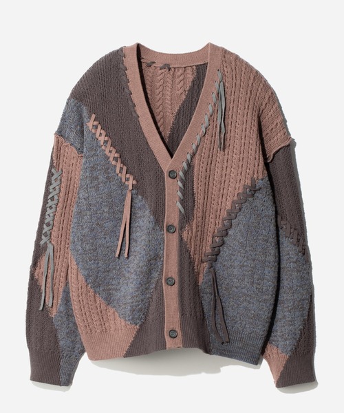 HARE（ハレ）の「ステッチキリカエニットカーディガン(HARE