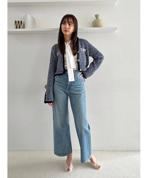 SNIDEL（スナイデル）の「リボンワンポイントロゴシャツ（シャツ