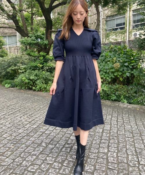 CELFORD（セルフォード）の「衿付きホールガーメントワンピース