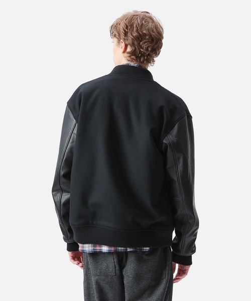 SOPHNET.（ソフネット）の「LEATHER SLEEVE VARSITY JACKET