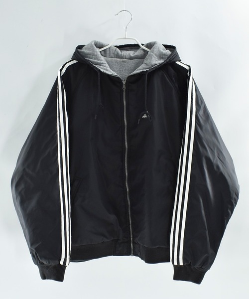 USED】Y2K adidas リバーシブル ナイロンジャケット（ナイロン
