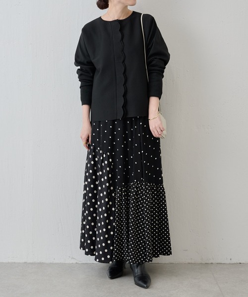 BEARDSLEY（ビアズリー）の「スカラップ比翼カーディガン