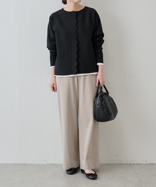 BEARDSLEY（ビアズリー）の「スカラップ比翼カーディガン