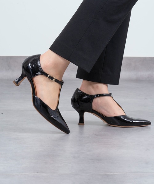 セール】【FABIO RUSCONI/ファビオルスコーニ】パテントTストラップ