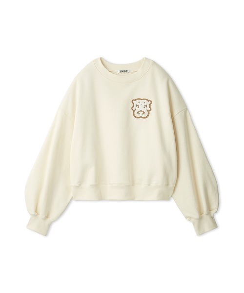 SNIDEL（スナイデル）の「Sustainableワッペンロゴスウェット