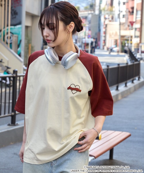 ANGEL BLUE】別注 エンジェルブルー グラフィック刺繍 オーバーサイズ