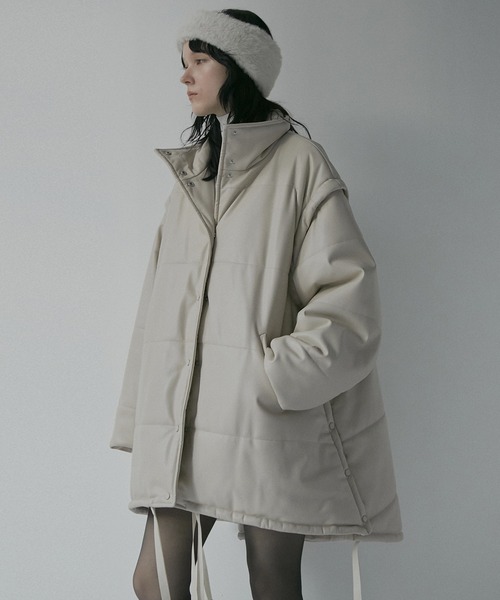 LE CIEL BLEU（ルシェルブルー）の「フェイクレザーパッドコート