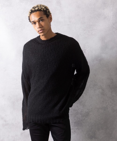 NUMBER (N)INE（ナンバーナイン）の「MOHAIR MESH WIDE STRIPED KNIT