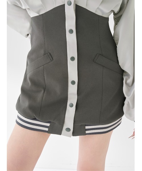 ドルマンスリムスカジャンミニワンピース（ワンピース）｜Darich