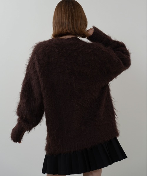 shaggy knit cardigan（シャギーニットカーディガン）（カーディガン