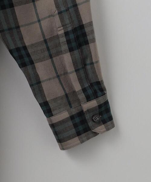 6（ロク）の「＜6(ROKU)＞毛コットン チェックシャツ（シャツ/ブラウス