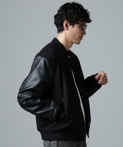 NANO universe（ナノユニバース）の「フェイクレザー中綿スタジャン