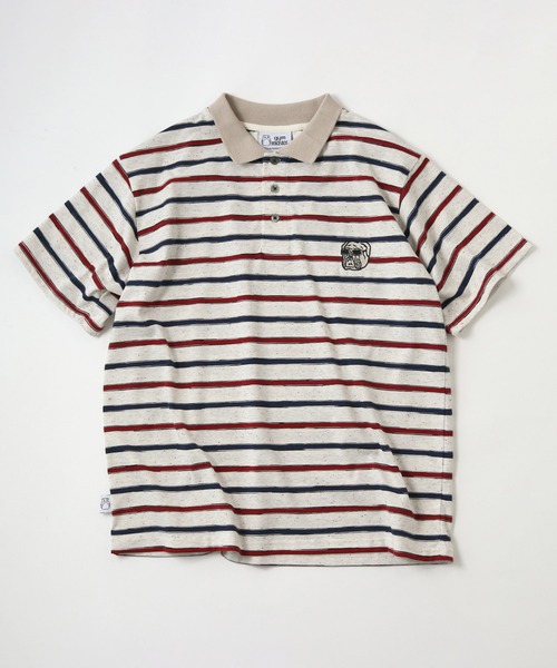 ブルドッグ刺繍ボーダーポロシャツ | ジムマスター（gym master）公式通販