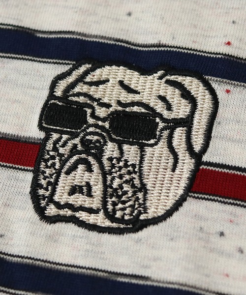 ブルドッグ刺繍ボーダーポロシャツ | ジムマスター（gym master）公式通販