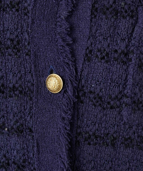 Whim Gazette（ウィムガゼット）の「ツイードニットジャケット（ノー