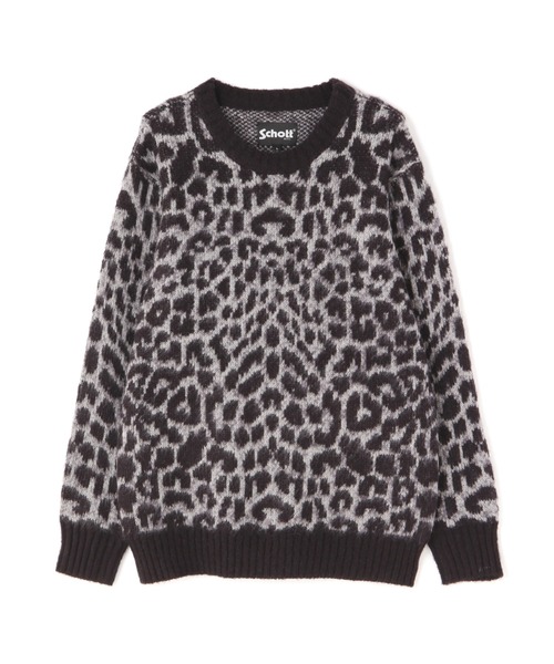 schott（ショット）の「Schott/ショット/LEOPARD MOHAIR SWEATER