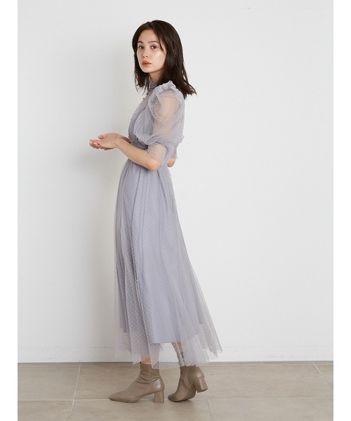 SNIDEL（スナイデル）の「ドットチュールドレス（ドレス）」 - WEAR
