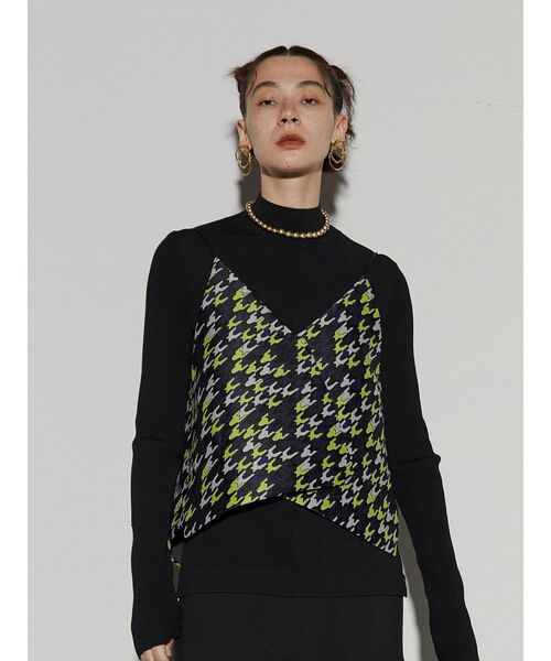 UN3D.（アンスリード）の「CHIDORI JACQUARD CAMISOLE / チドリジャ
