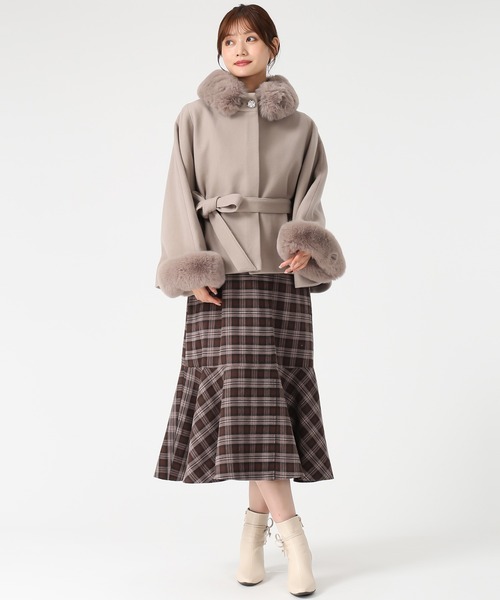 セール】2025秋冬新作 ブローチ付きポンチョコート（ポンチョ）｜MISCH