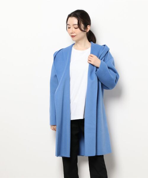 allureville（アルアバイル）の「カシミヤ混リバーフーディーコート