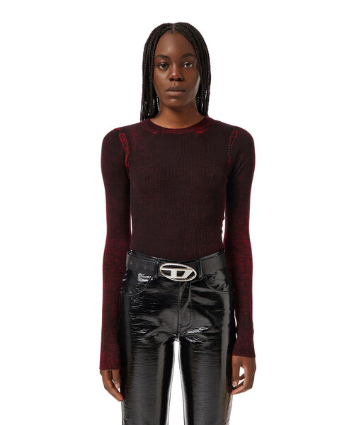 DIESEL（ディーゼル）の「レディース リブニット長袖 トップス ウール