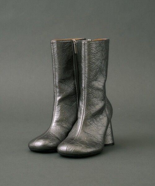 セール】Cone Heel Round Boots｜美脚見え/細見え/歩きやすい/春服