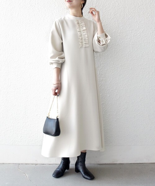 SHIPS any:〈洗濯機可能〉ダブルクロス フリル パフ スリーブ