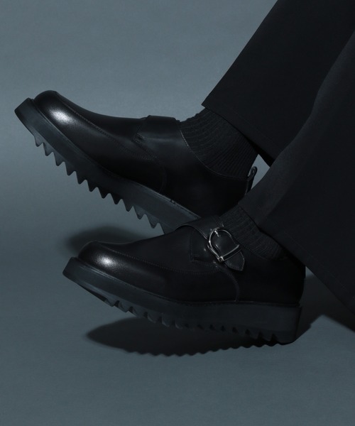 シャークソールシングルモンクシューズ(HARE)（ドレスシューズ）｜HARE