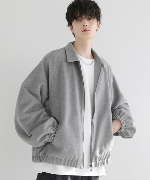 セール】ルーズシルエットメルトンジップジャケット（ブルゾン）｜LILL