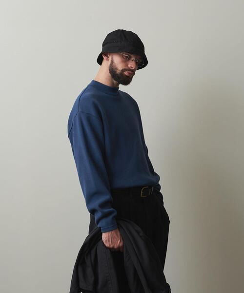 BQKO クロシェ ニット ラグ ビンテージ オープンウェーブ ストライプ