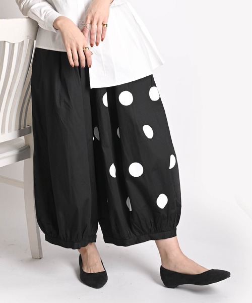 アシンメトリードット柄 サーカスサルエルパンツ（その他パンツ
