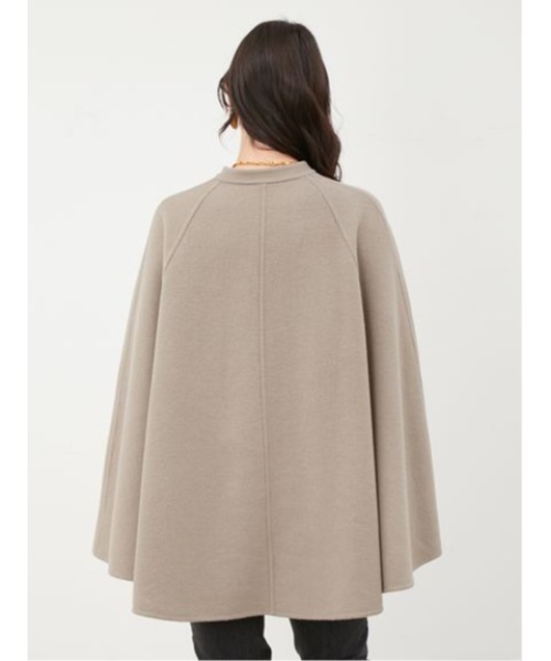 Mila Owen（ミラオーウェン）の「ウール混スタンドカラーリバーケープ