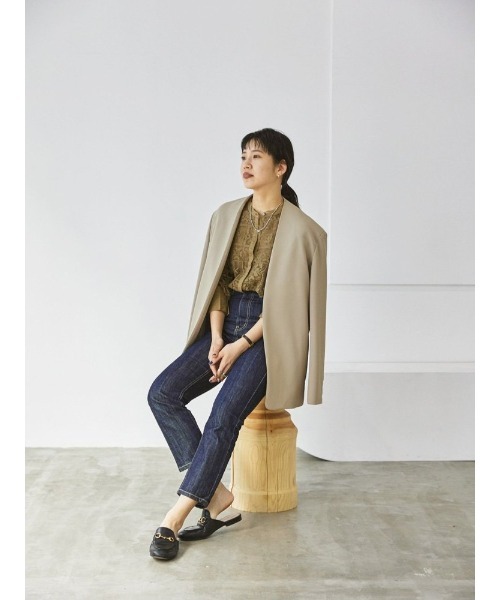 TODAYFUL（トゥデイフル）の「Collerless Twill Jacket（ノーカラー