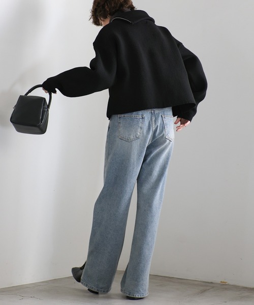 セール】アシメジップニットトップス（ニット/セーター）｜select MOCA