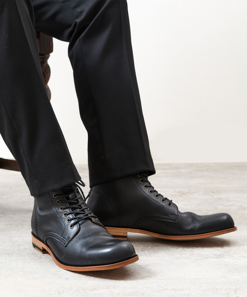 PADRONE パドローネ / LACE UP BOOTS with BACK ZIP [ANTONIO] バック