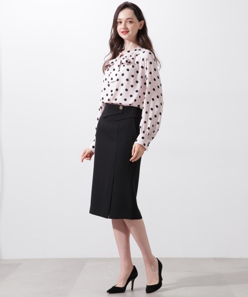 セール】◇[WEB限定商品] ドットプリントギャザーブラウス（シャツ