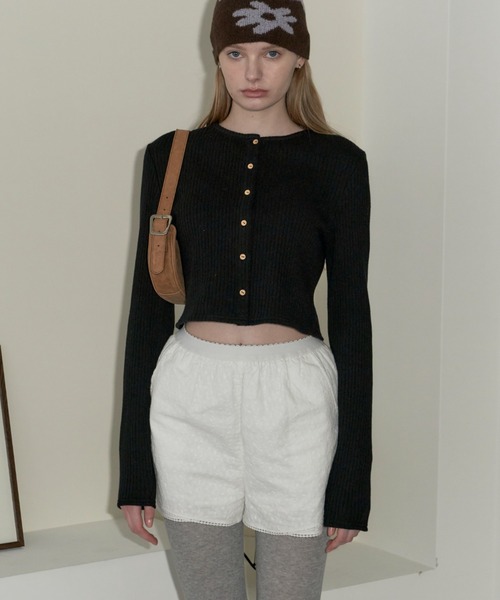 GIUNON（ジウノン）の「long sleeve rib cardigan / ロングスリーブ