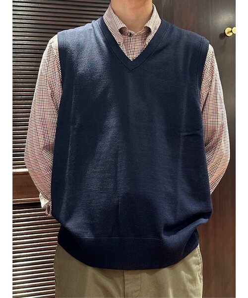 メリノウール Vネックベスト（ベスト）｜BROOKS BROTHERS（ブルックス